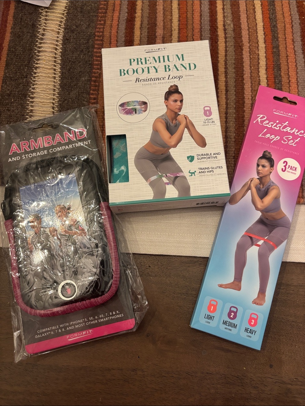 Formfit Premium Booty Band Resistance, Armband, and 3 Pack of Resistance Bands